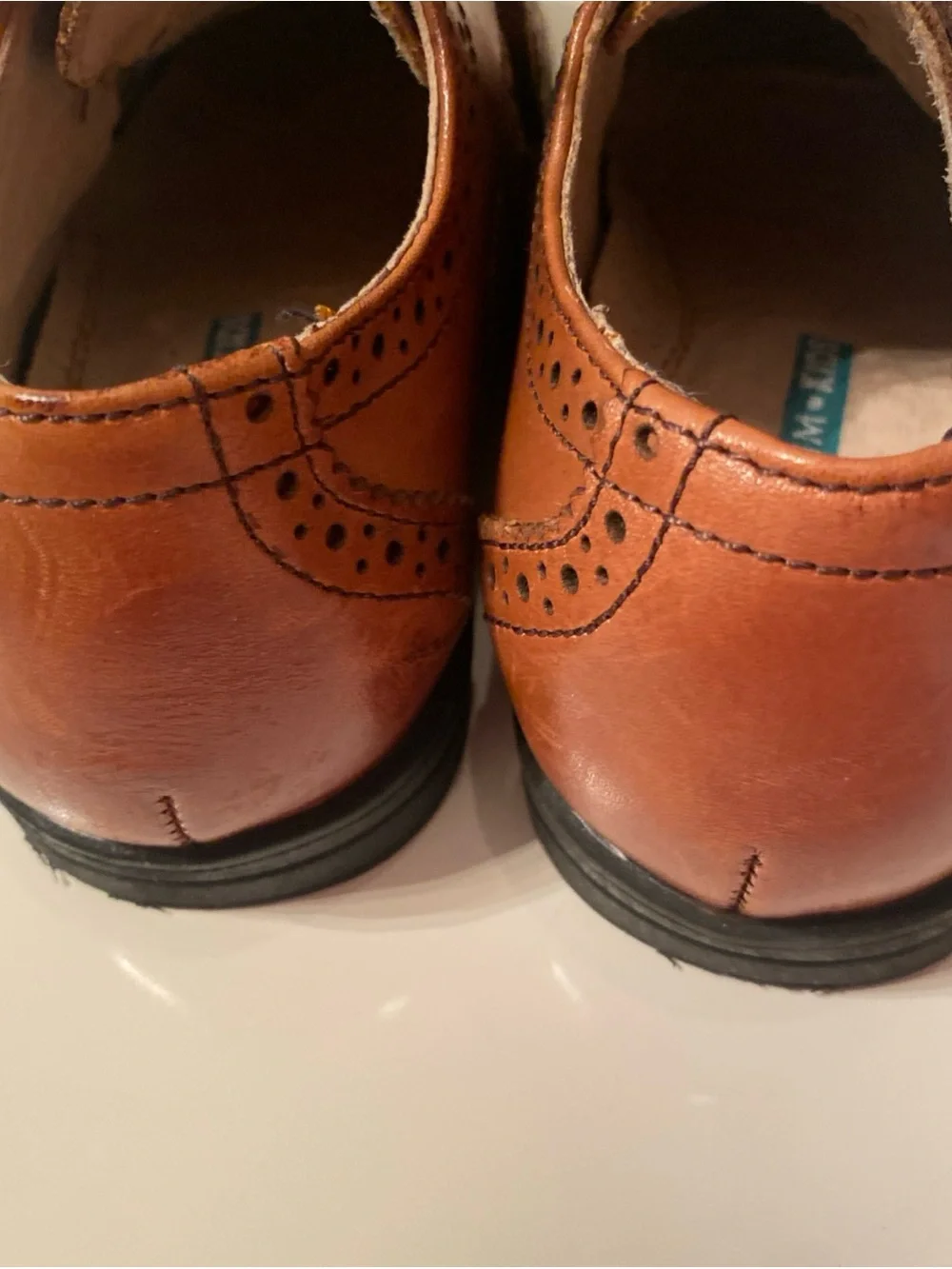 Classic Brown Leather Wingtip Oxford Shoes kids 10.5